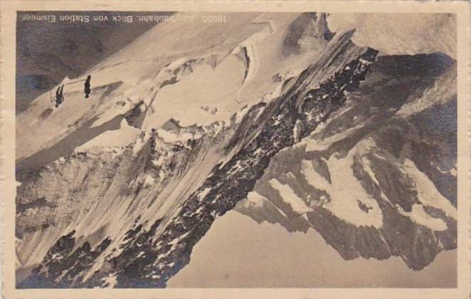 Switzerland Jungfraubahn Blick von Station Eismeer 1918 Photo