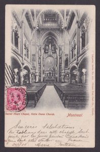 Postcard, CANADA, Montreal, Sacred Heart Chapel, Notre Dame Church