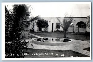 Laredo Texas TX Postcard RPPC Photo View Of Court Cortez c1940s Unposted Vintage