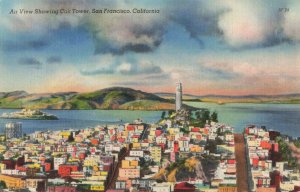 Postcard Coit Tower San Francisco California