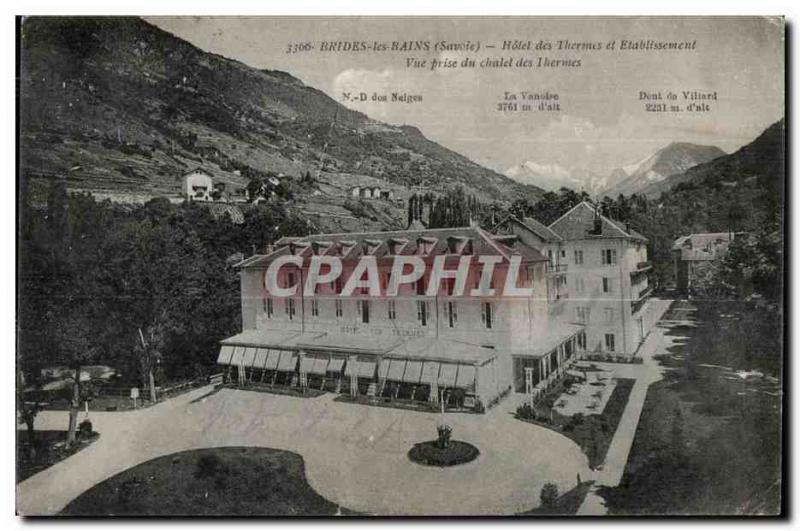 Old Postcard Bourg Saint Maurice (Savoie) Hotel des Thermes and Establishment...