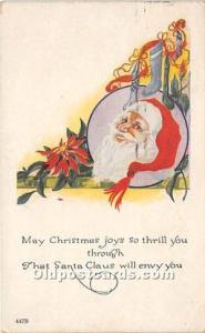 Santa Claus Christmas 1922 Missing Stamp crease right bottom corner, light po...