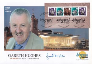 Gareth Hughes ITV Wales Politics Presenter Hand Signed FDC