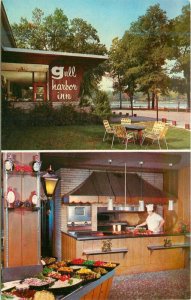 Michigan Richland 1950s Gull Harbor Inn Aurora Roadside Postcard 22-4433