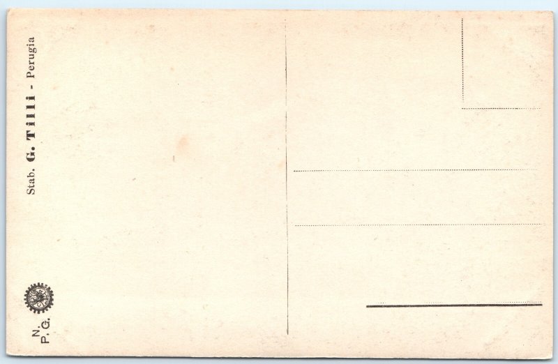 c1910s Perugia, Italy RPPC Panorama St. Peter's Church City View Mountains A336