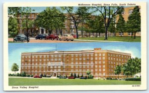 SIOUX FALLS, South Dakota SD ~ Sioux Valley & McKennan Hospitals c1940s Linens