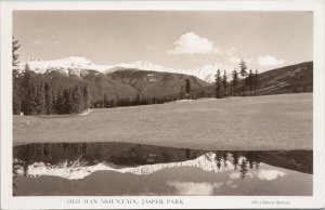 Old Man Mountain Jasper Park Alberta Harry Rowed 277 Unused RPPC Postcard G10