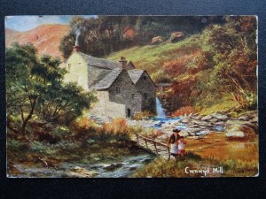 Wales Cymru Corwen CWNWYD MILL Artist Impression c1906 Postcard by Hildesheimer