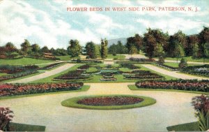 USA Flower Beds In West Side Park Paterson New Jersey Vintage Postcard 07.92