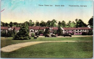 1940s Three Toms Inn South Side Thomasville GA Hand Colored Postcard