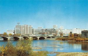 CEDAR RAPIDS, IA Iowa   QUAKER OATS PLANT~Cereal  River View  c1950's Postcard