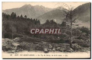 Surroundings Old Postcard Mont Dore Puy de Sancy seen from the road