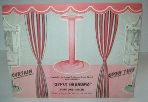 Genco Gypsy Grandma Arcade FLYER 1957 Original NOS Fortune Teller Horoscope Game