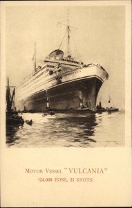 Steamship Boats, Ships Vulcania Cosulich c1900s-20s Postcard
