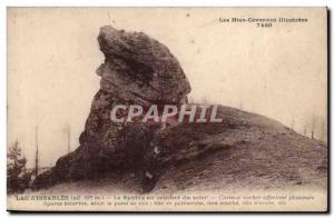 The High Cévennes Old Postcard Lac d & # 39Issarles Sphinx at sunset