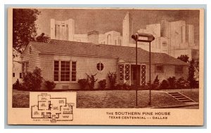 Vintage 1936 Postcard The Southern Pine House Texas Centennial Exposition
