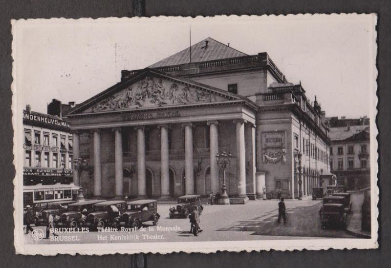 Royal Monnaie Theatre, Brussels, Belgium - Real Photo - Used 1937