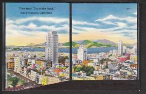 Birds Eye View San Francisco CA Post Card PPC311