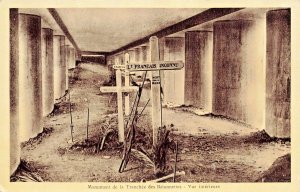 France~Trench of Bayonets Monument, Inner View~WW1 Military Photo Postcard