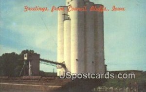 Loading Grain, Missouri River - Council Bluffs, Iowa IA  