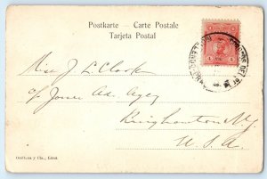 Lima Peru Postcard Interior of the Post and Telegraph Palace c1905 Antique