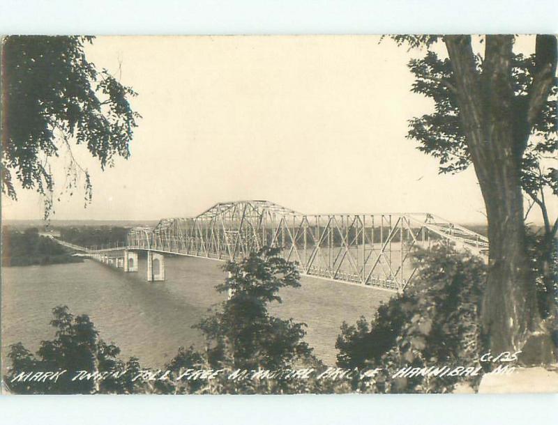 Pre-1950 rppc NICE VIEW Hannibal Missouri MO i9827