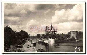 Old Postcard The Seine at Paris Qual Tournelle