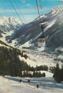 VINTAGE POSTCARD ST. ANTON ARLBERG AUSTRIA 1304m 1970's STAMPS AND POSTAGE DUE