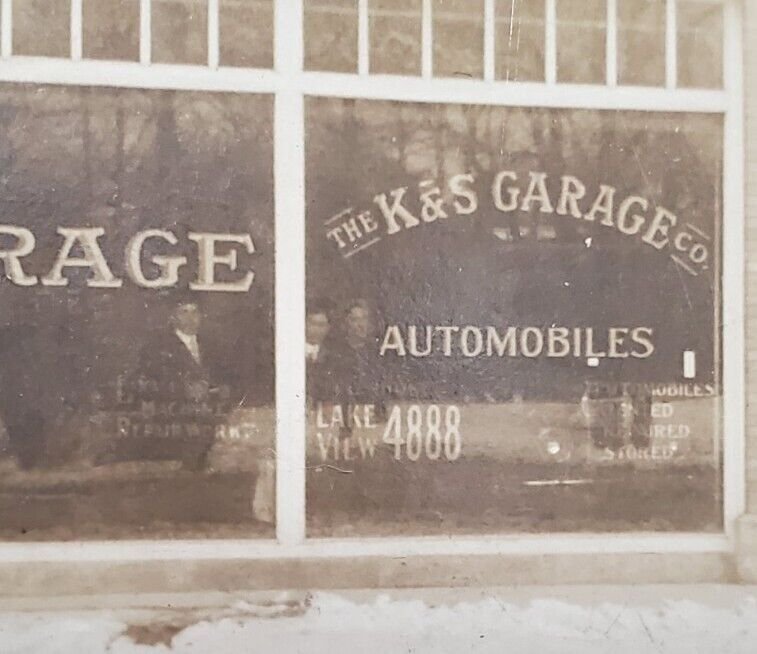 Chicago Illinois RPPC Automobile K&S GARAGE Company on Broadway Postcard X10