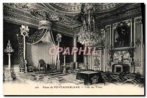 Old Postcard Palais De Fontainebleau Room Du Trone