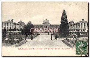 Old Postcard National Asylum convaslescents in St Maurice Main View