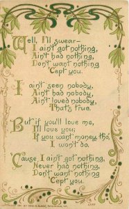 Arts Crafts Nothing Nobody Poem artist impression Postcard 20-11755