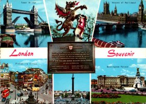 England London Souvenir With Multi View 1966