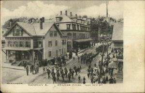 Orange MA Company E Military Parade 1907 Used Postcard