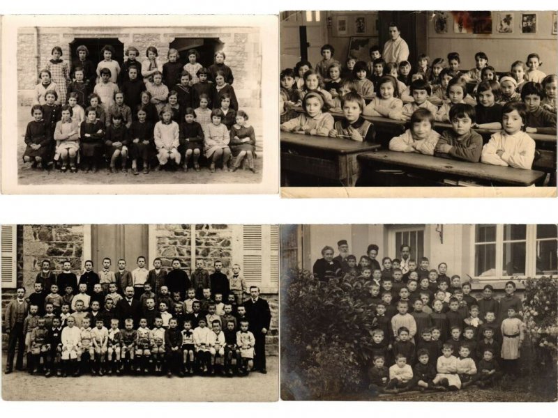 SCHOOL CLASSES FRANCE REAL PHOTO 49 Vintage Postcards Pre-1940 (L6003)