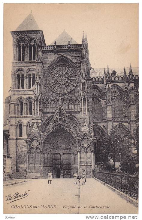 Facade De La Cathedrale, Chalons-sur-Marne (Marne), France, 00-10s