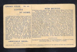 VINTAGE ARBUCKLE BROS. COFFEE VICTORIAN TRADE CARD NEW MEXICO ADVERTISING