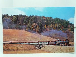 Rebel Railroad Nr Gatlinburg Rebeltown Pigeon Forge Tennessee Vintage Postcard