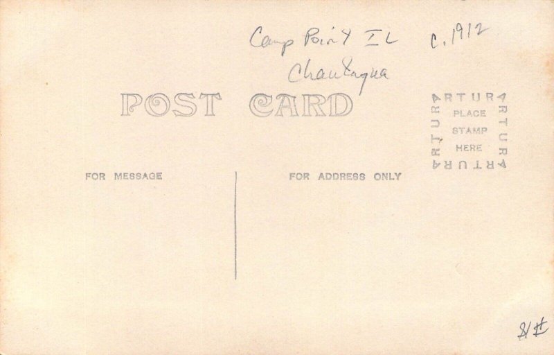 RPPC, c.'12, Chautaqua Grounds, Camp Point,IL, from Quincy IL, #18,Old Post Card