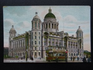 Merseyside LIVERPOOL The New Dock Offices c1905 Postcard by J.W.B.