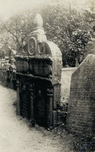 Czech Republic Prague Prager Ghetto Cemetery Vintage RPPC 08.06