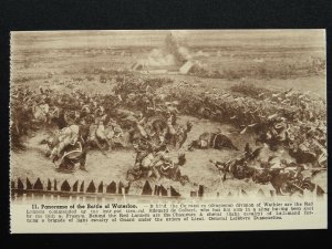 Panorama of BATTLE OF WATERLOO (11) Wellington & Napoleon c1912 Postcard by PIB