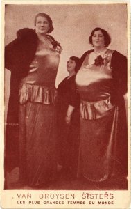 PC VAN DROYSEN SISTERS LARGEST WOMEN OF THE WORLD CIRCUS ENTERTAINMENT (a39271)