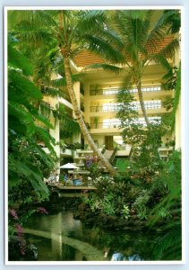 MAUNA LANI BAY HOTEL, Waikoloa Hawaii HI ~ Interior GRANDE ATRIUM 4x6 Postcard