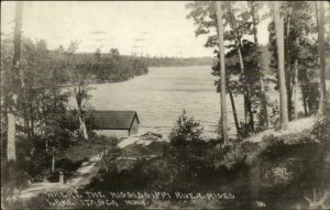 Lake Itasca MN Where Mississippi River Rises c1920s Real Photo Postcard