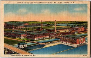 Aerial View of Sealright Company Factory Plant Fulton NY c1949 Vtg Postcard B47