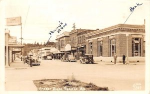 Shelton Washington Bank Drug Store Coke Sign Real Photo PC AA60266