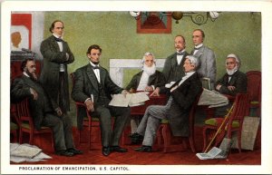 Proclamation Emancipation US Capitol WB Postcard UNP VTG Curt Teich Unused