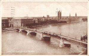 uk4376 lambeth bridge and houses of parliament london real photo uk