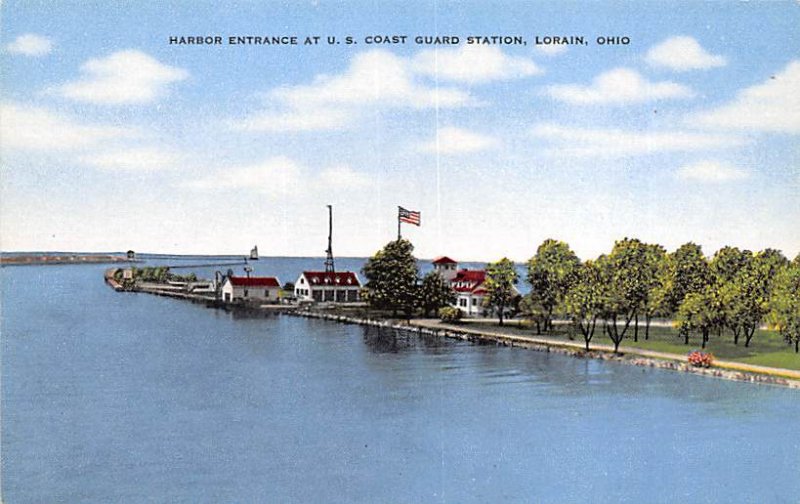 Harbor Entrance, U. S. Coast Guard Station Lorain, Ohio OH